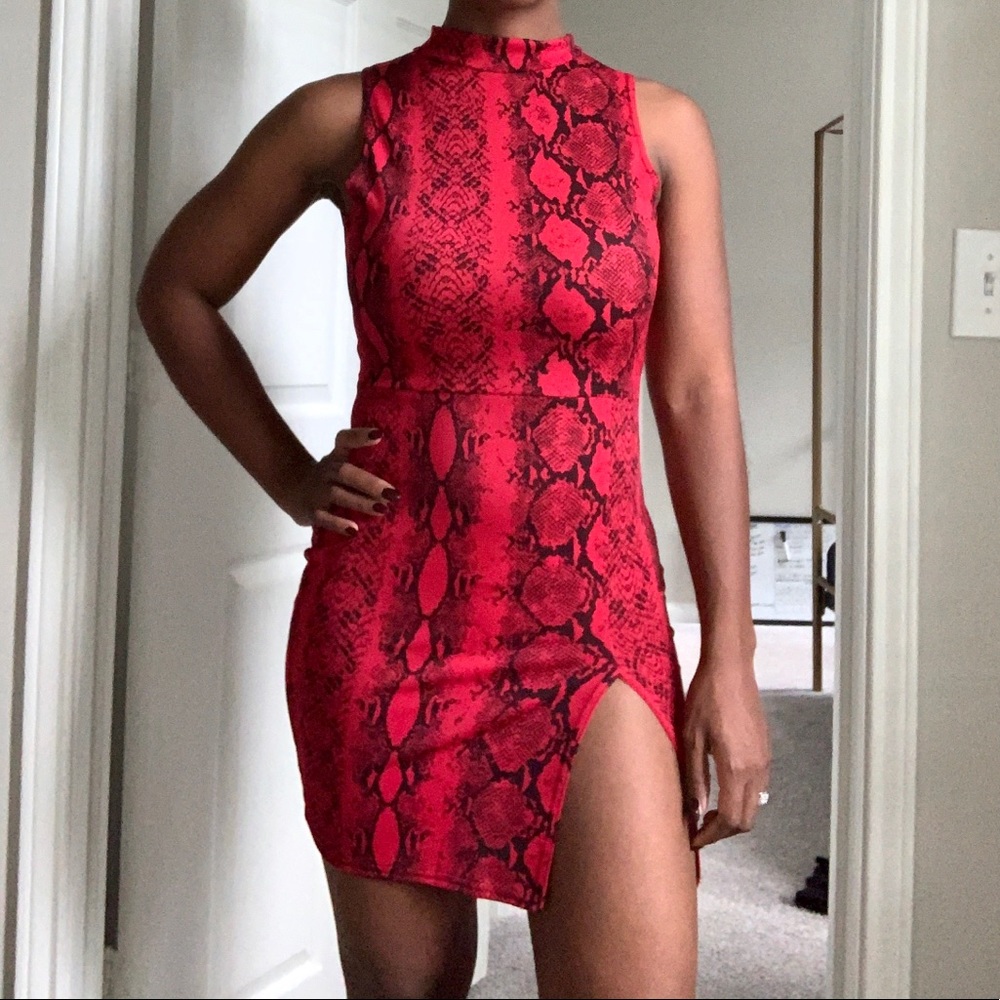 High neck Snakeskin Dress [WORN ONCE]